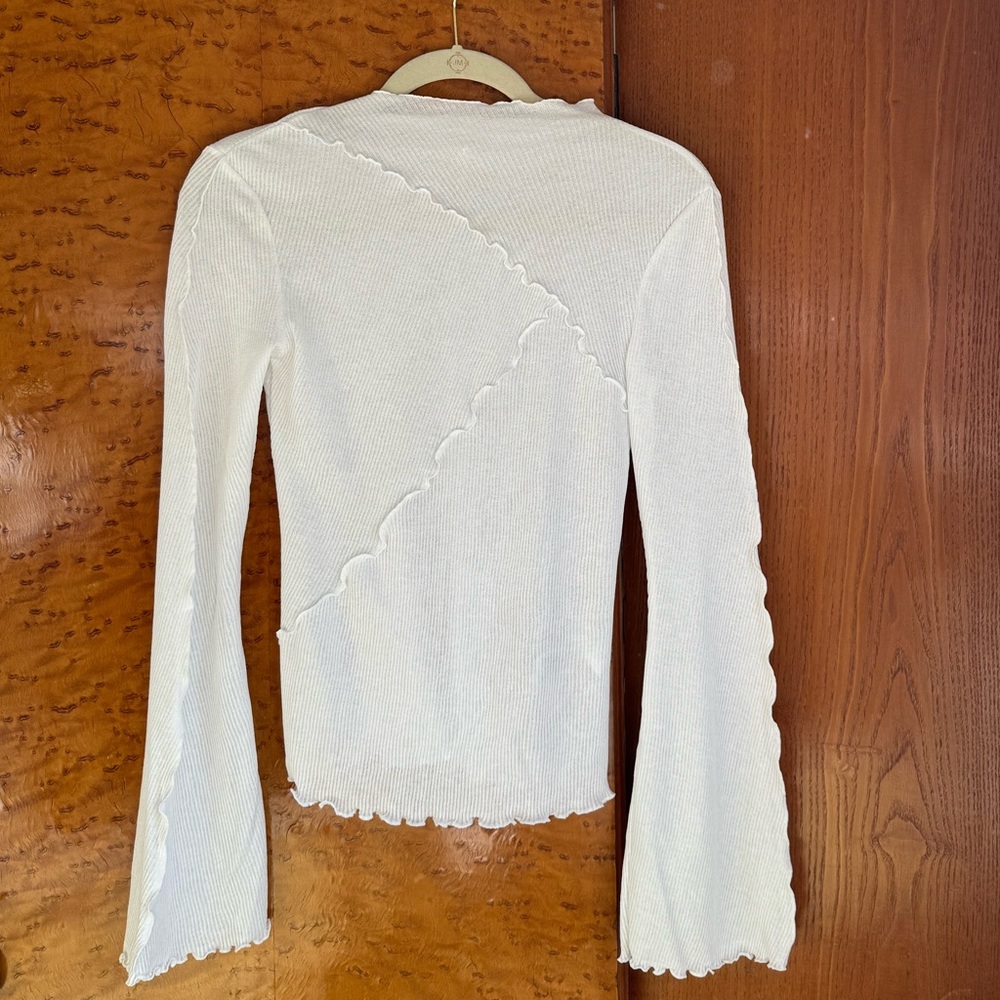 H&M Overlock Detail Rib-Knit Top - Picture 4 of 7